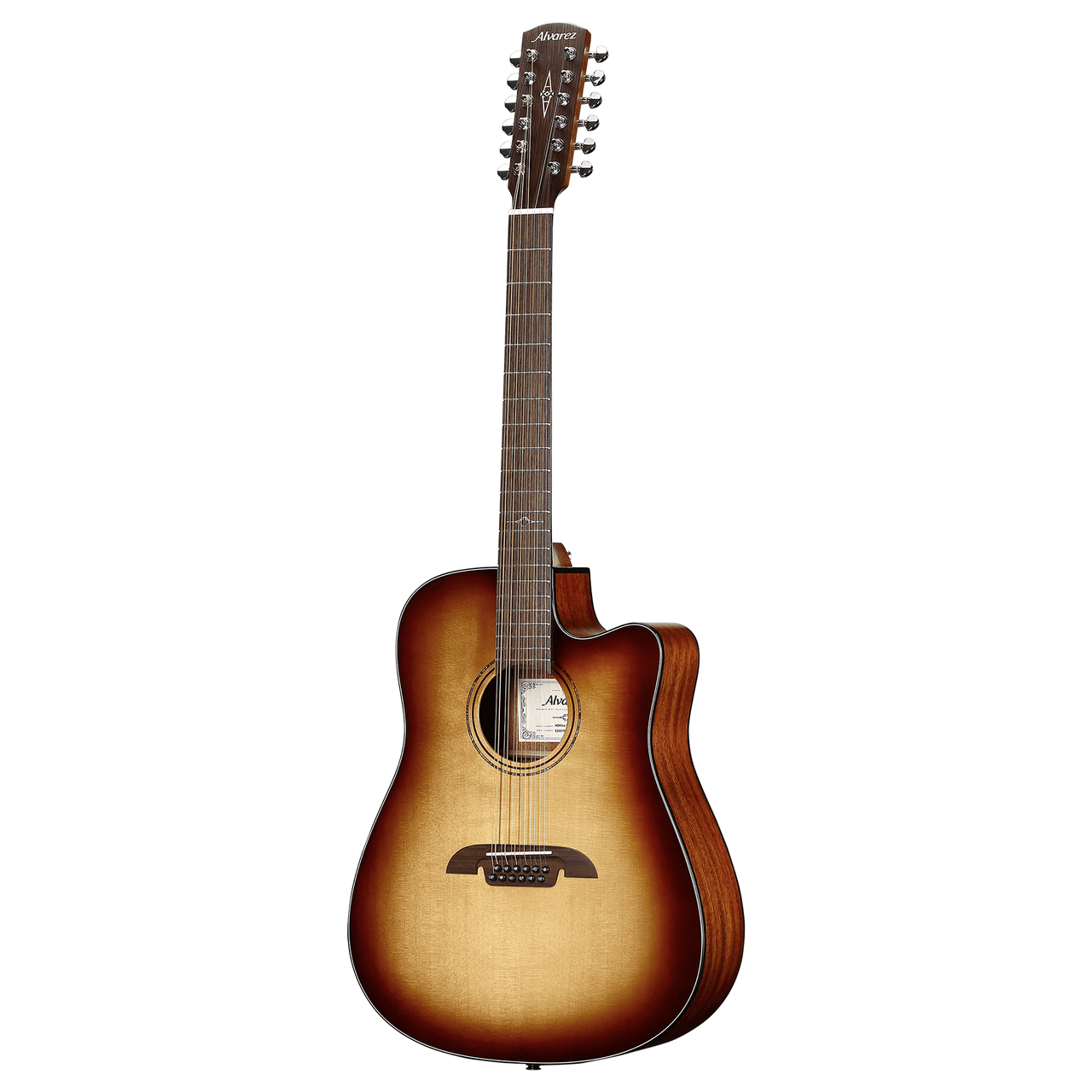 Alvarez Artist Dreadnought Guitar Acoustic Electric Shadowburst 12 String with Cutaway (AD60CE_12-String_Shadowburst)