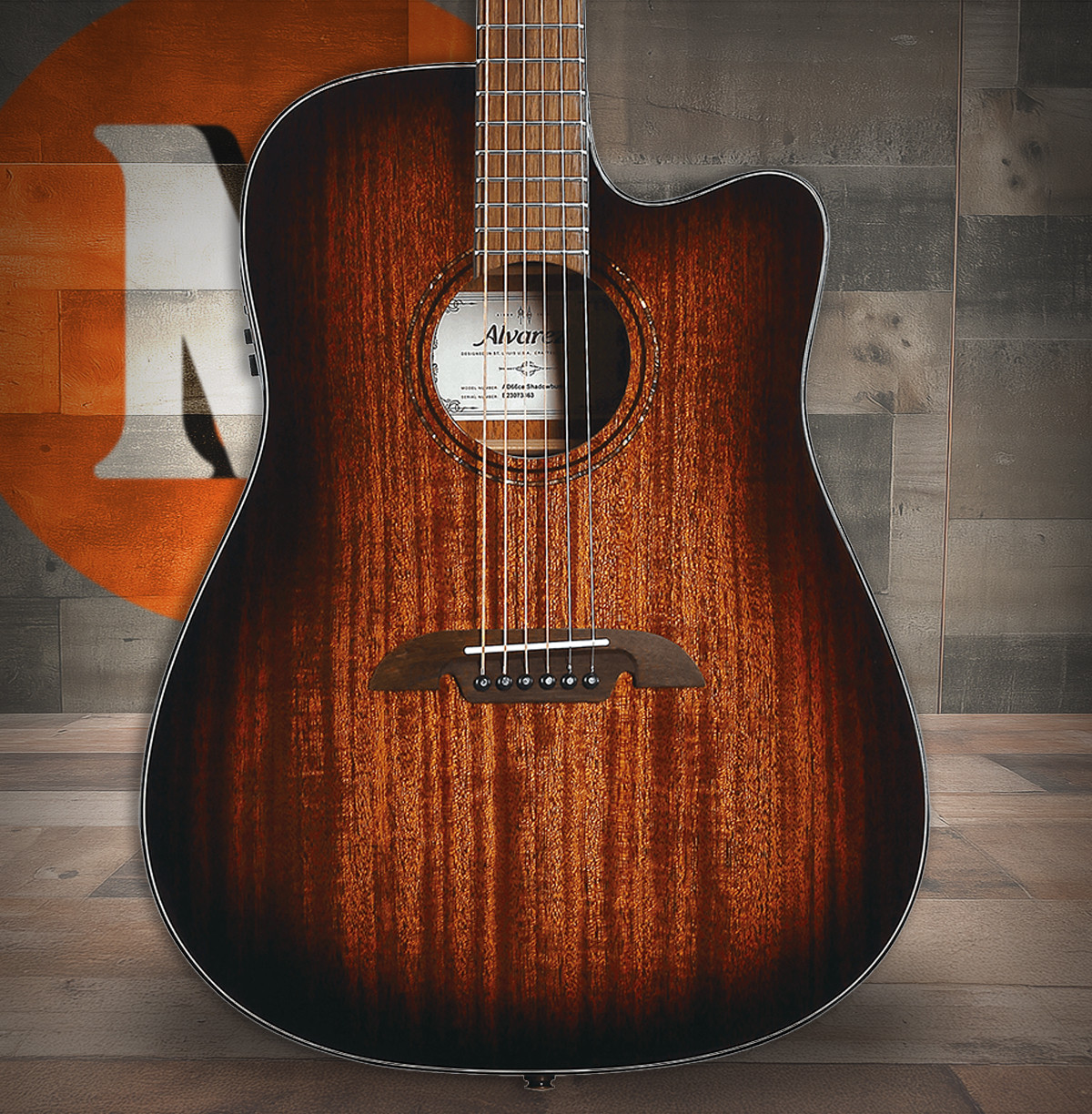 Alvarez Artist Dreadnought Guitar Acoustic Electric Shadowburst with Cutaway (AD66CE_Shadowburst) | Musician Madness