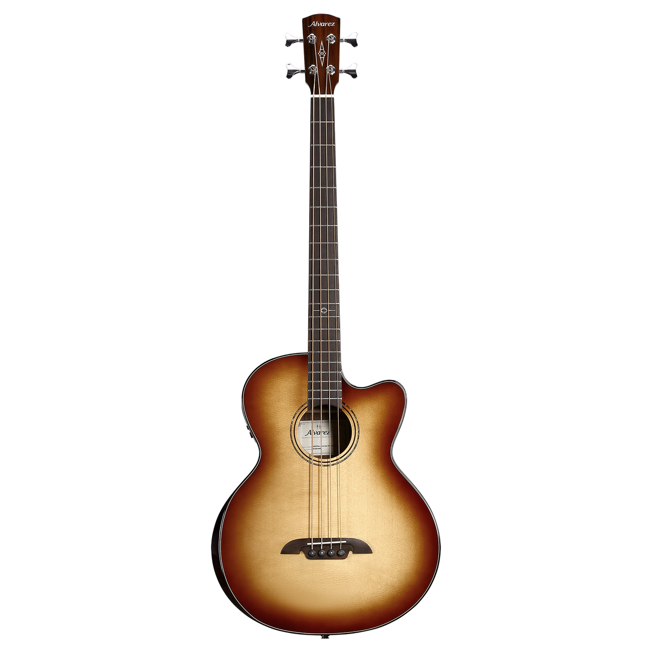 Alvarez Artist Elite Bass Guitar Acoustic Electric Shadowburst Armrest with Cutaway (AEB70CE_Armrest_Shadowburst) | Musician Madness