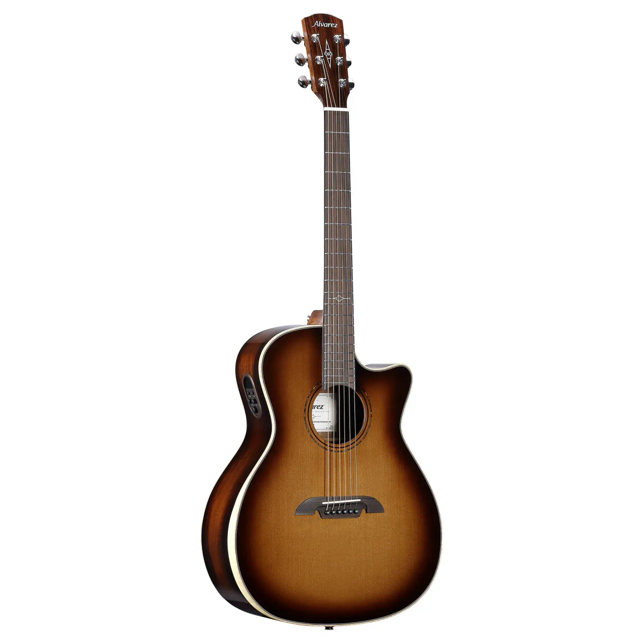 Alvarez Artist Elite Grand Auditorium Guitar Acoustic Electric Shadowburst Armrest with Cutaway (AEG99CE_Armrest_Shadowburst) | Musician Madness