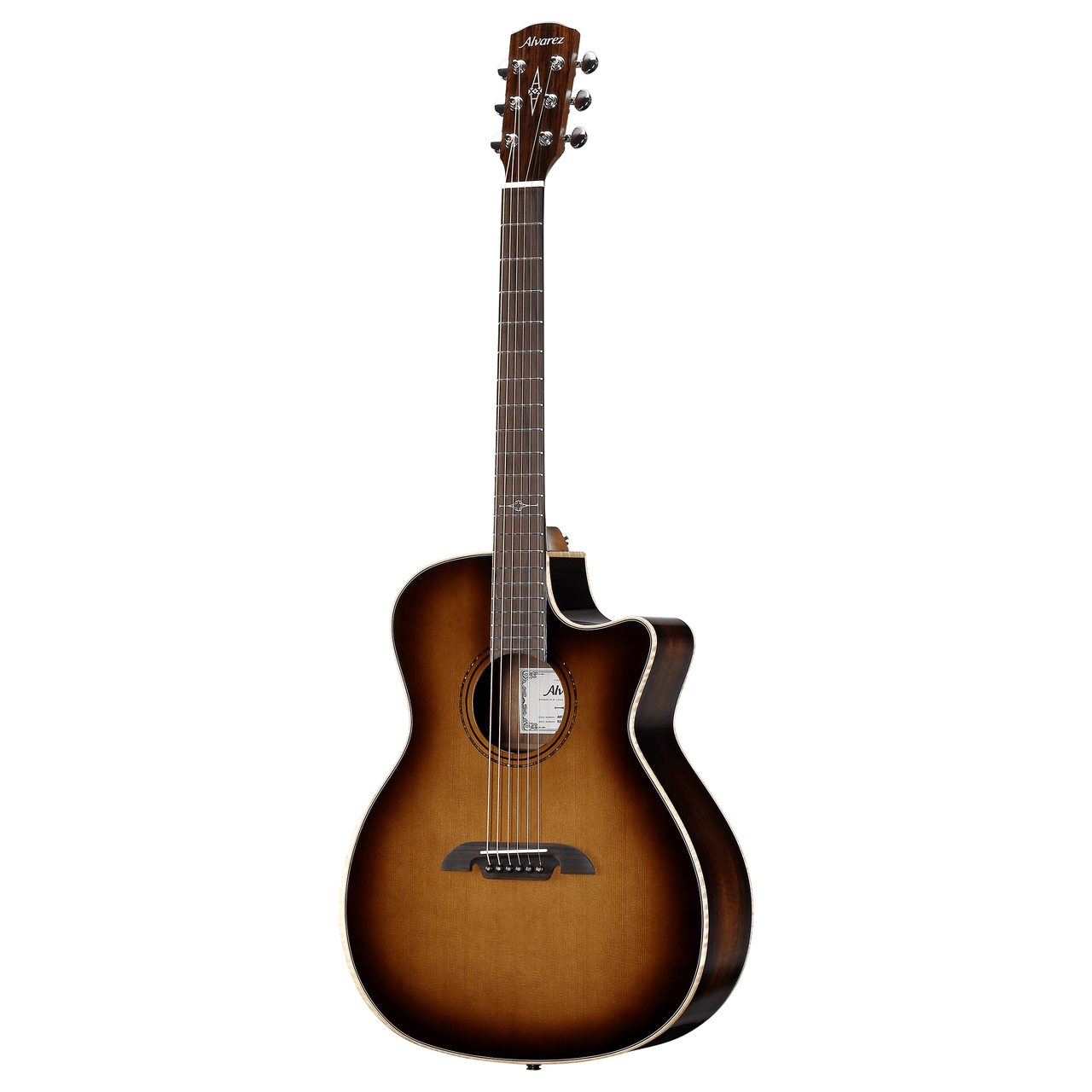 Alvarez Artist Elite Grand Auditorium Guitar Acoustic Electric Shadowburst Armrest with Cutaway (AEG99CE_Armrest_Shadowburst) | Musician Madness