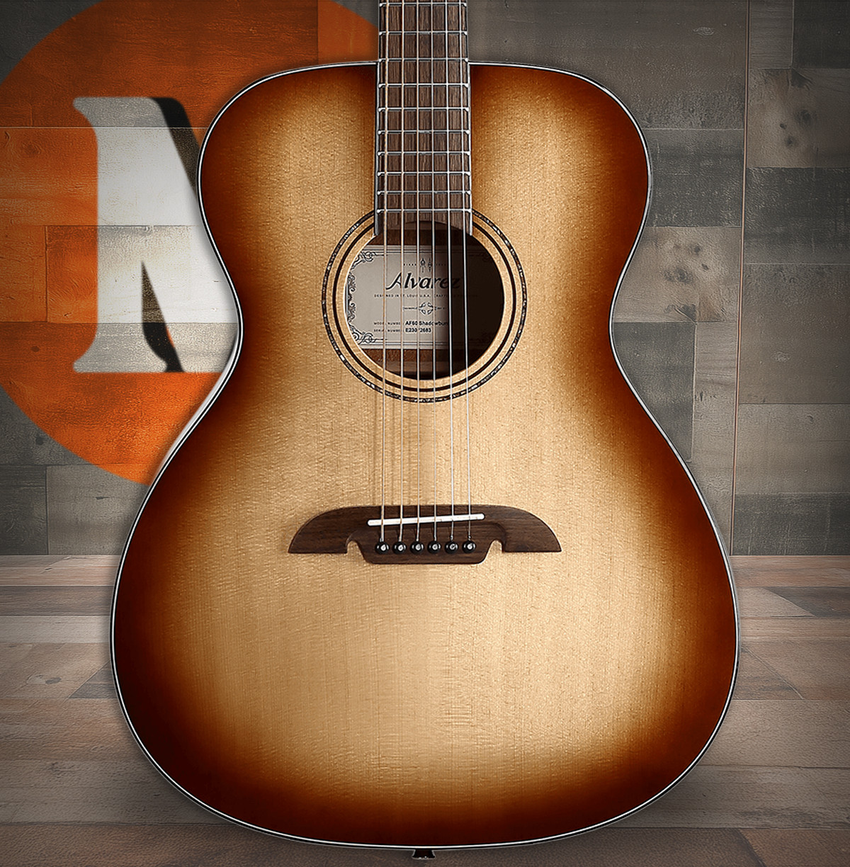 Alvarez Artist Folk/OM Acoustic Guitar Shadowburst (AF60_Shadowburst) | Musician Madness