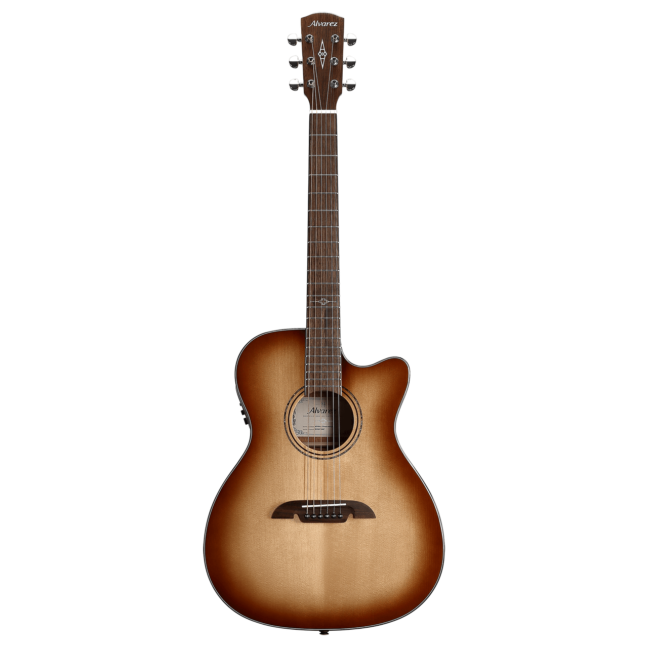 Alvarez Artist Folk/OM Guitar Acoustic Electric Shadowburst with Cutaway (AF60CE_Shadowburst)