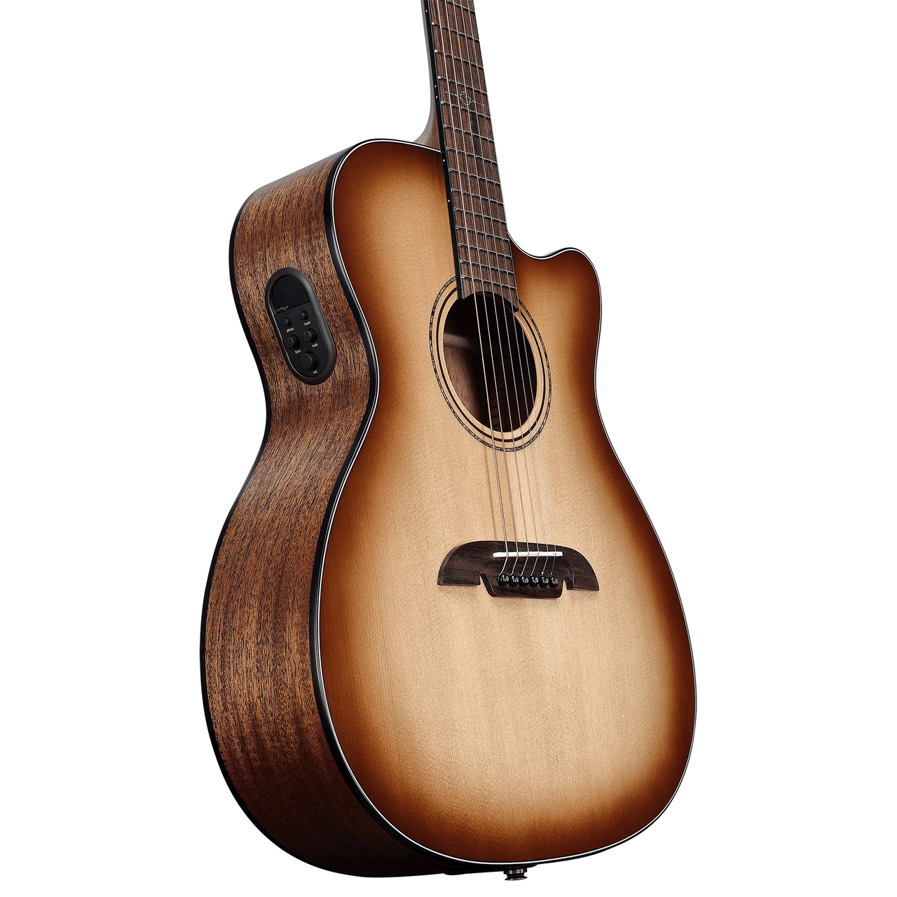 Alvarez Artist Folk/OM Guitar Acoustic Electric Shadowburst with Cutaway (AF60CE_Shadowburst)