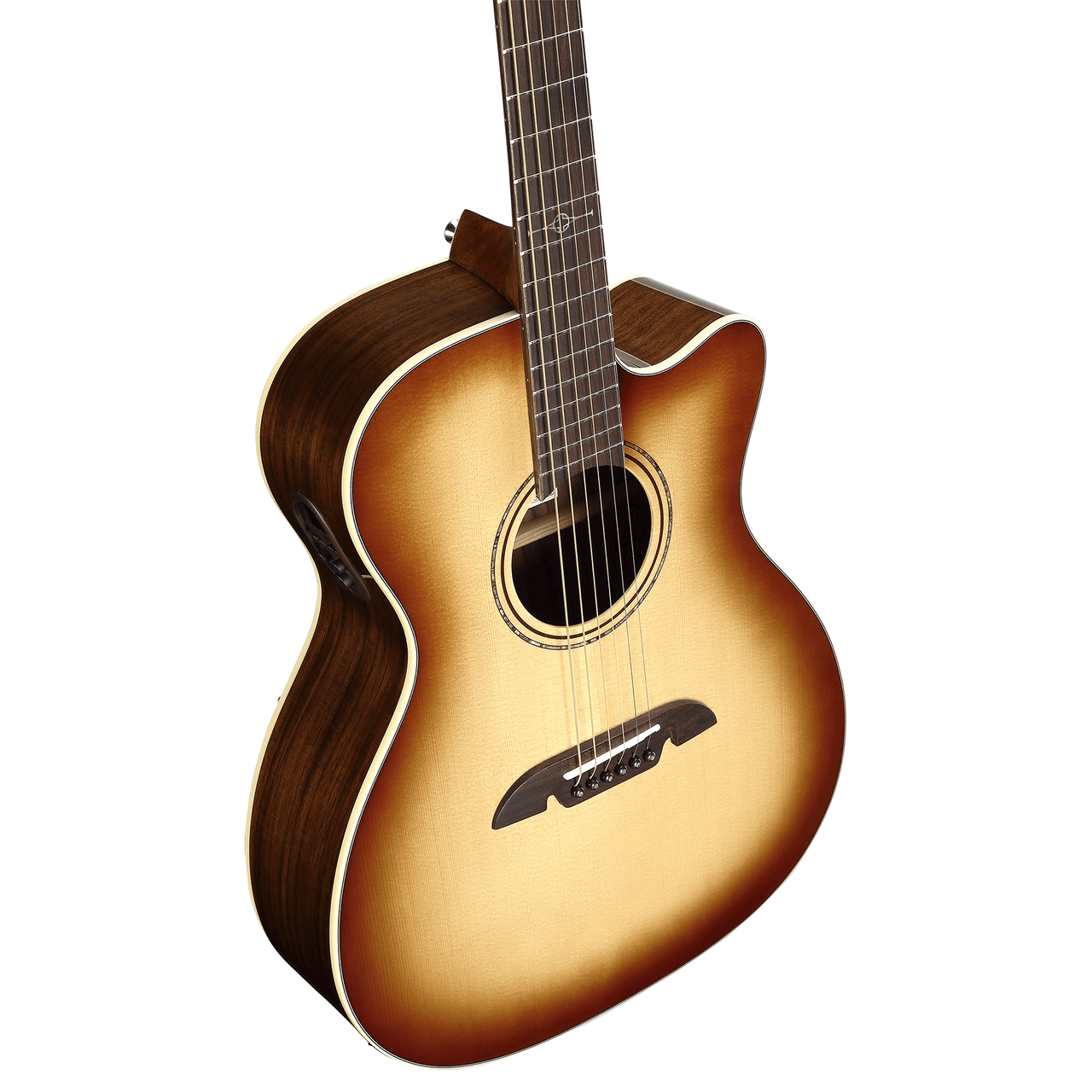 Alvarez Artist Folk/OM Guitar Acoustic Electric Shadowburst with Cutaway (AF70CE_Shadowburst)
