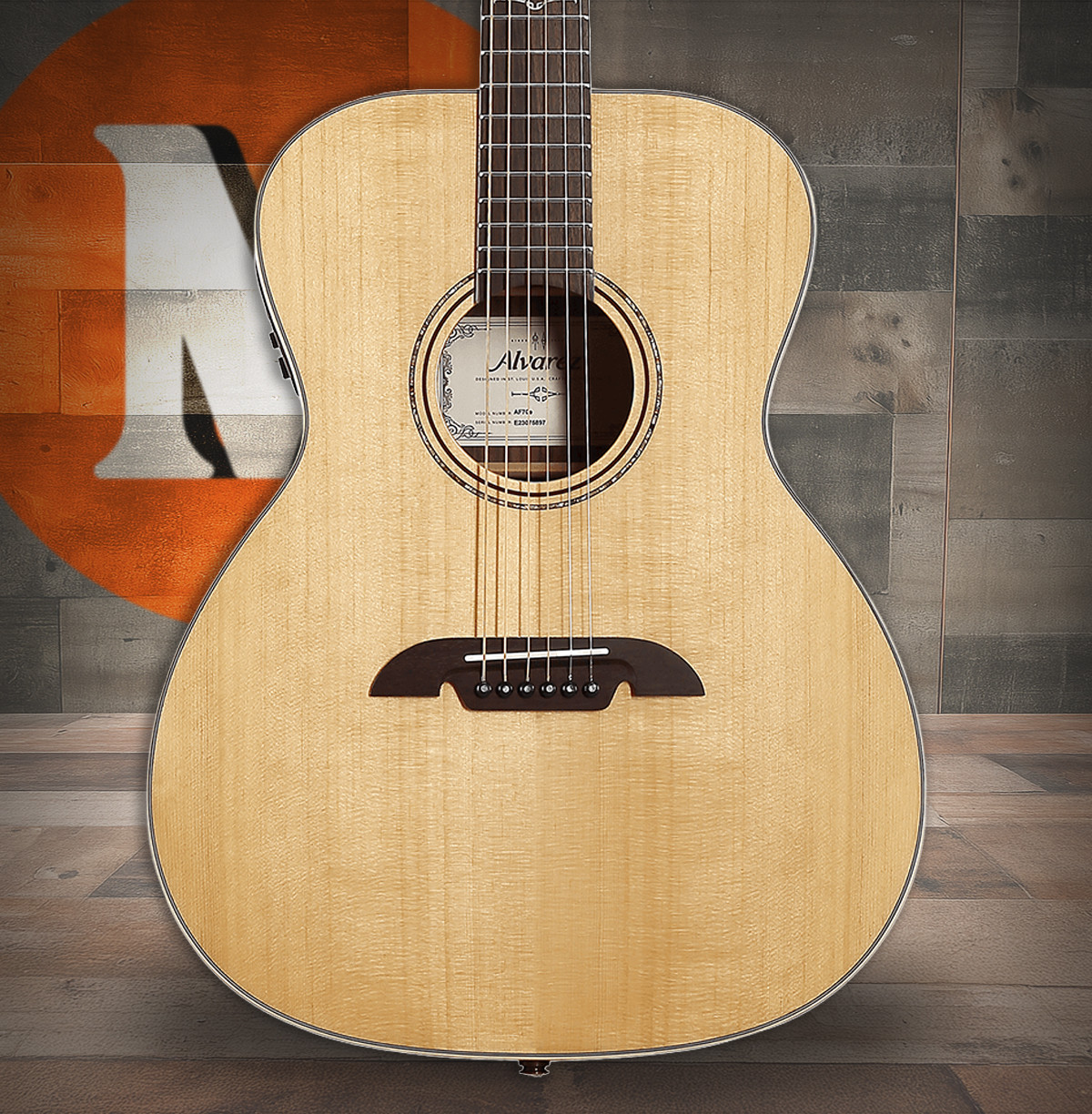 Alvarez Artist Folk/OM Guitar Acoustic Electric (AF70E)