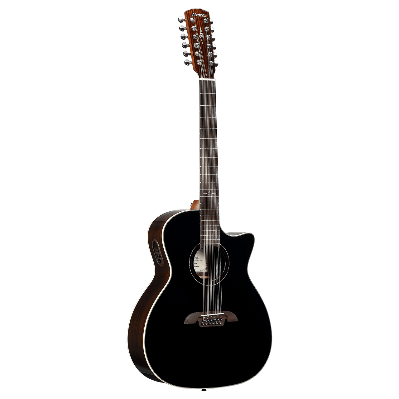 Alvarez Artist Grand Auditorium Guitar Acoustic Electric 12 String Blacktop with Cutaway (AG70CE_12-String_Black) | Musician Madness