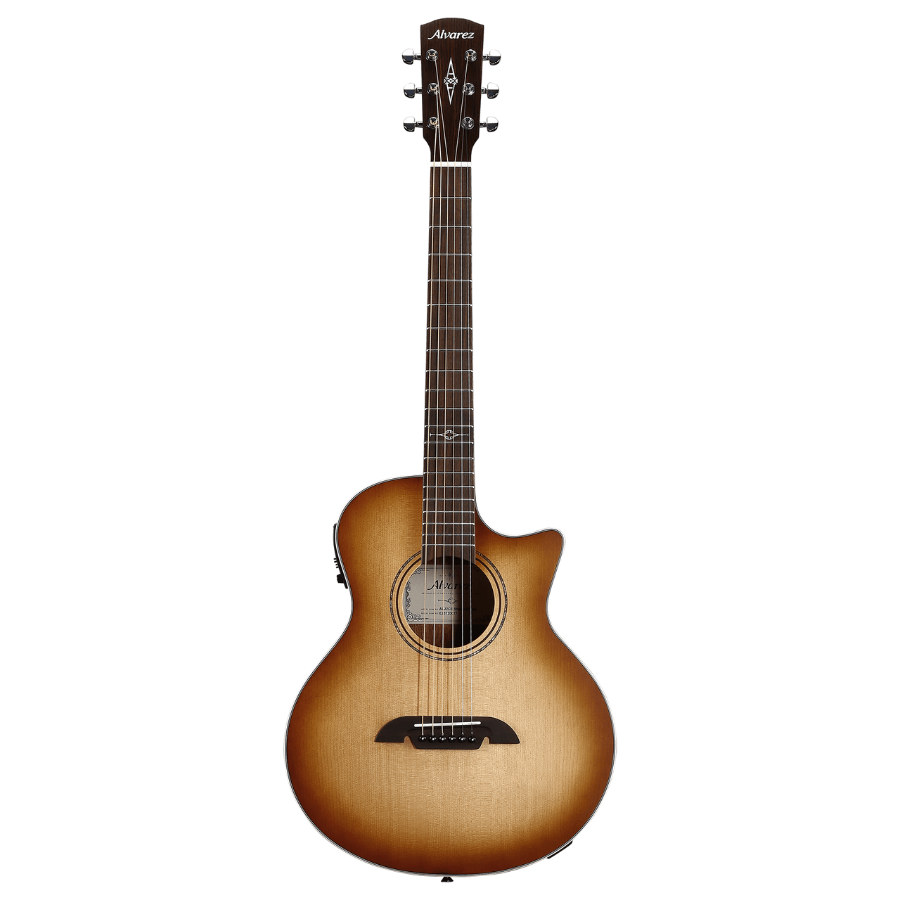 Alvarez Artist Little Jumbo Travel Guitar Acoustic Electric Shadowburst with Gig Bag (ALJ2CE_Shadowburst) | Musician Madness