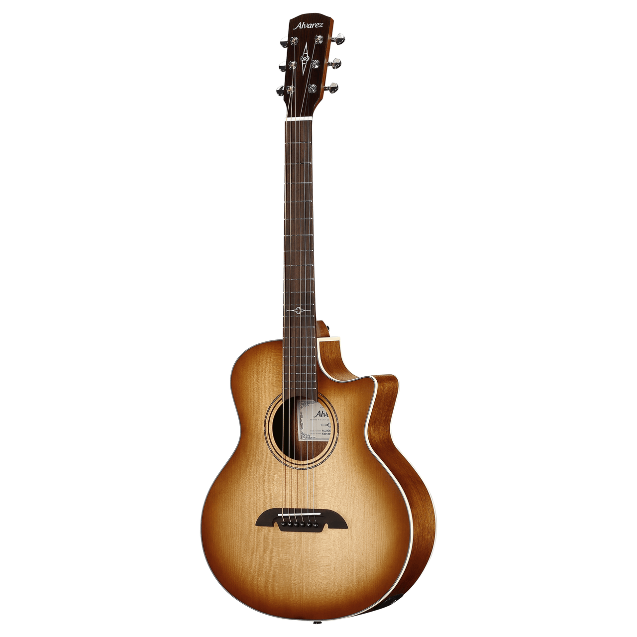 Alvarez Artist Little Jumbo Travel Guitar Acoustic Electric Shadowburst with Gig Bag (ALJ2CE_Shadowburst)