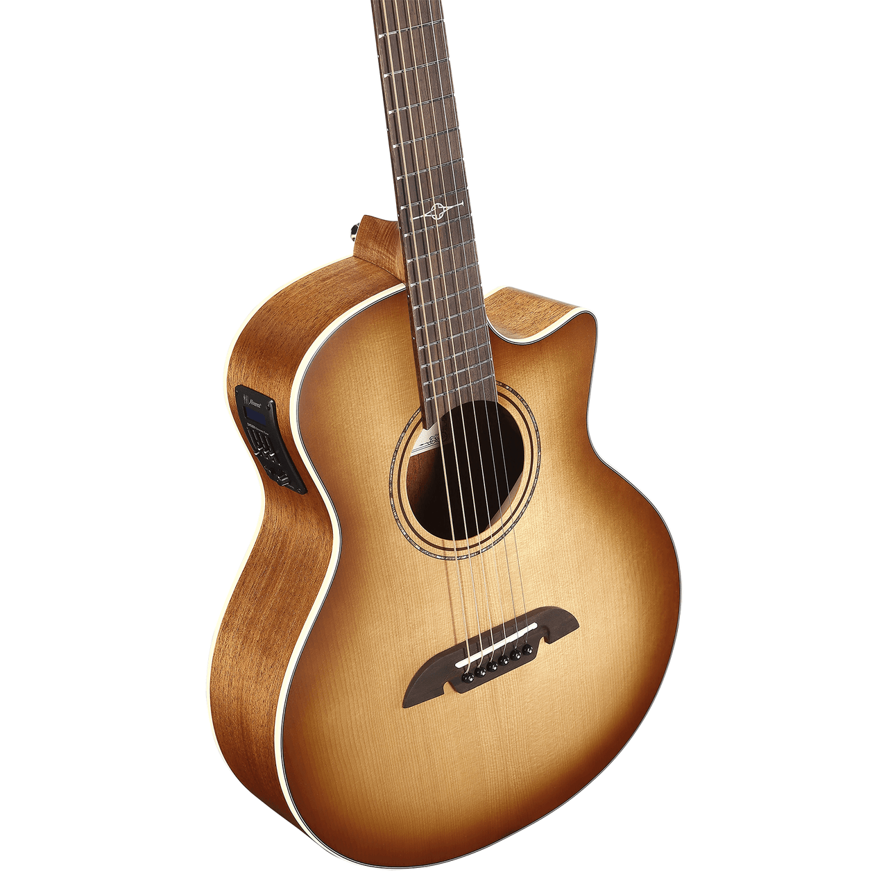 Alvarez Artist Little Jumbo Travel Guitar Acoustic Electric Shadowburst with Gig Bag (ALJ2CE_Shadowburst)