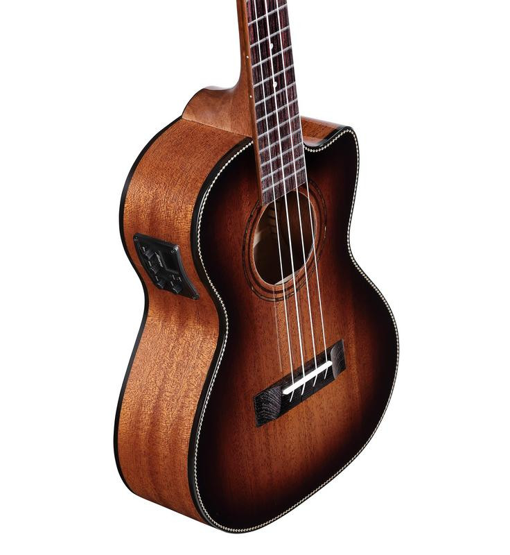 Alvarez Artist Tenor Ukulele Herringbone SHB Ac. Elec w/EQ&Tuner Solid Mah Top (AU66TCESHB)