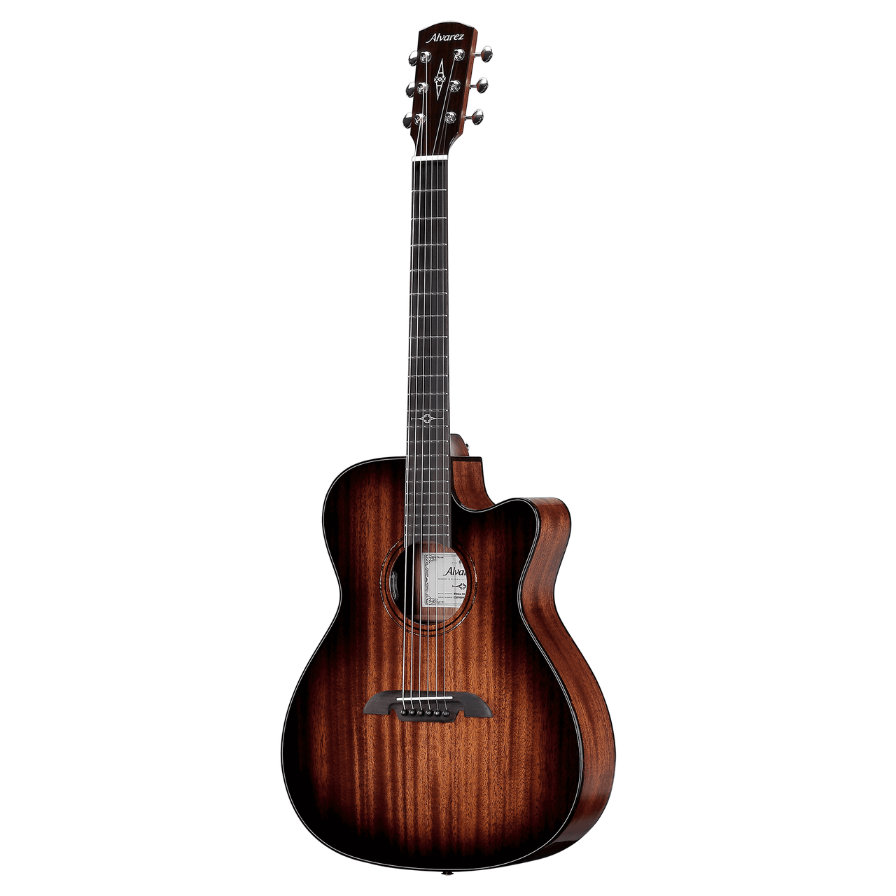 Alvarez Masterworks Folk/OM Guitar Acoustic Electric Shadowburst with Cutaway (MF66ce_Shadowburst)