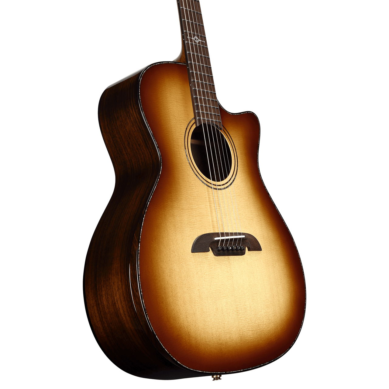 Alvarez Masterworks Grand Auditorium Guitar, Acoustic Electric, Shadowburst, with Cutaway (MG70ce_Custom) | Musician Madness