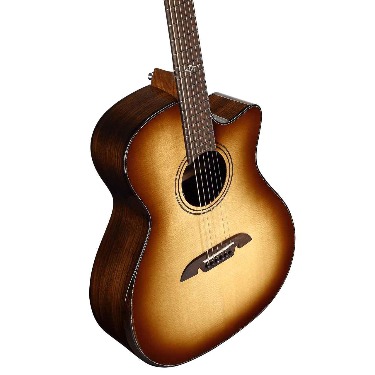 Alvarez Masterworks Grand Auditorium Guitar, Acoustic Electric, Shadowburst, with Cutaway (MG70ce_Custom)