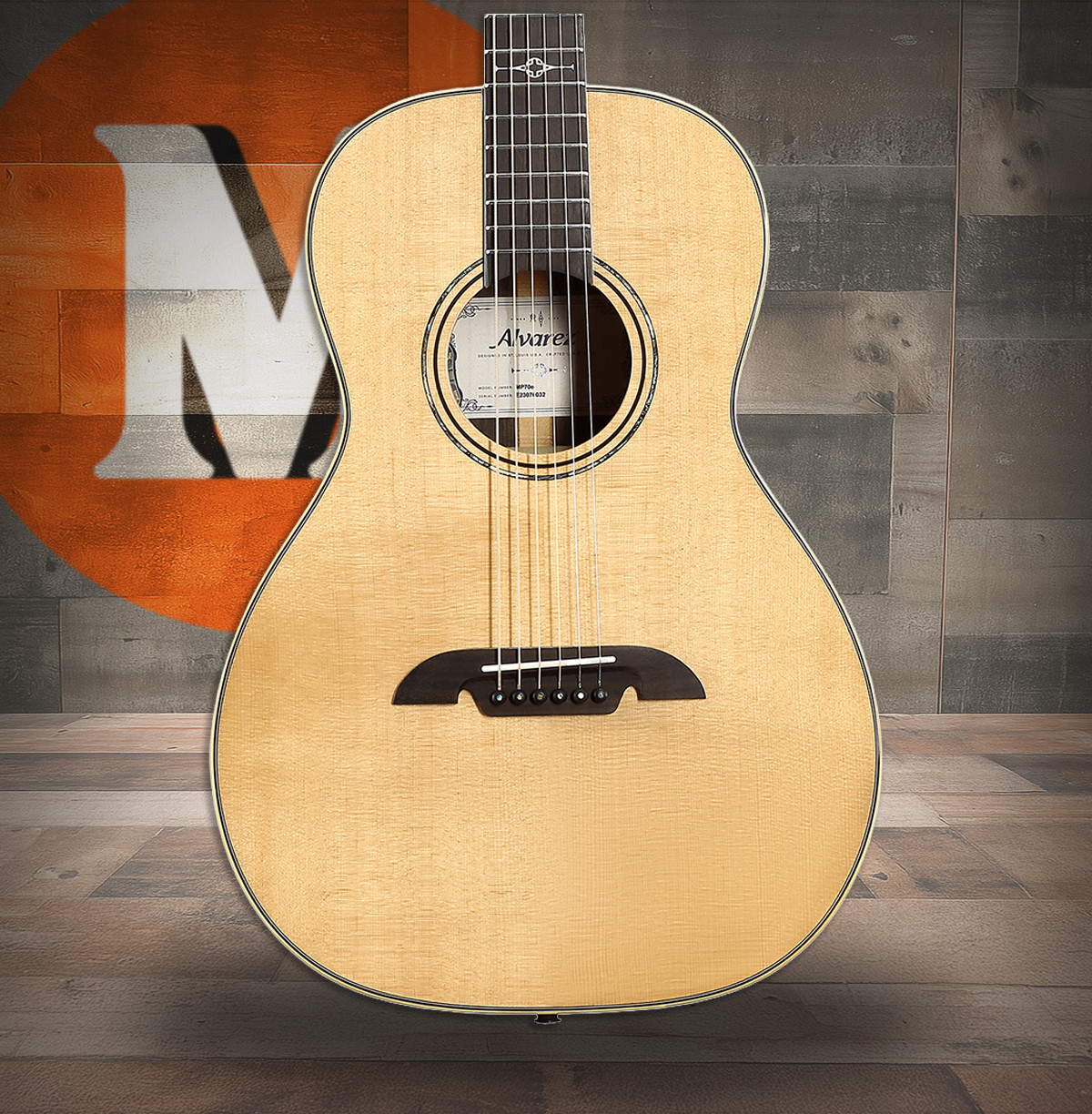 Alvarez Masterworks Parlor Guitar, Acoustic Electric (MP70E)