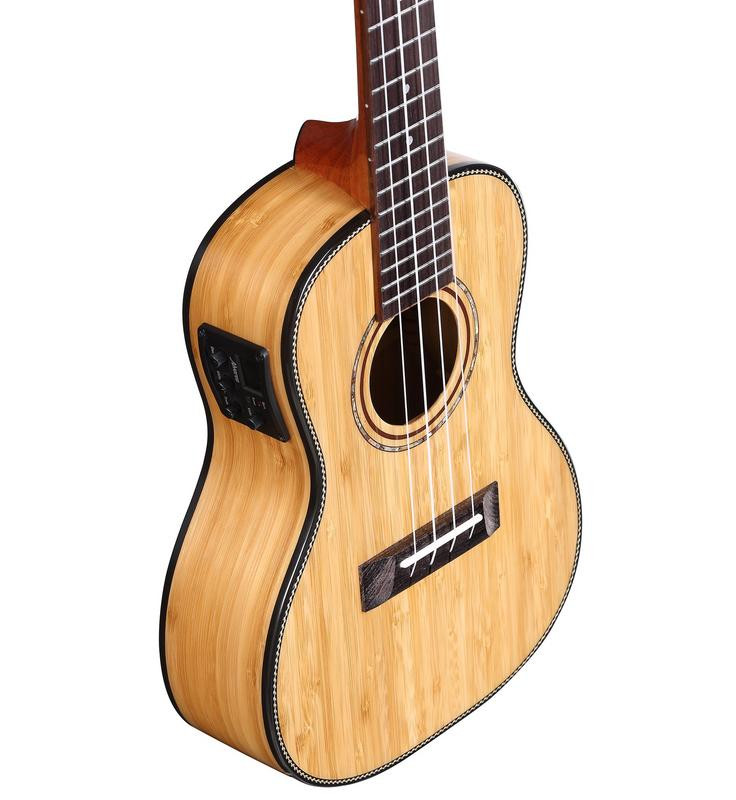 Alvarez Bamboo Ukulele All Solid Concert Ukulele Acoustic Elec w/ EQ & Tuner (MU55CE) | Musician Madness