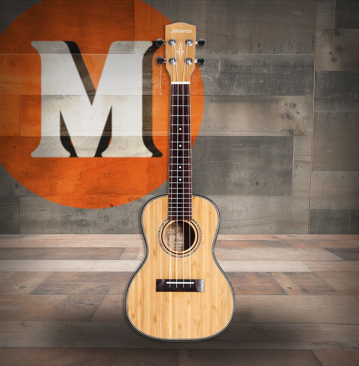 Alvarez Bamboo Ukulele All Solid Concert Ukulele Acoustic Elec w/ EQ & Tuner (MU55CE) | Musician Madness