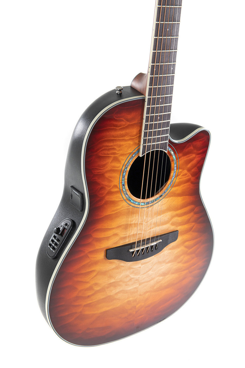 Ovation Celebrity Traditional Plus E-Acoustic Guitar CS24X-7C Cognac Burst Gloss (CS24X-7C-G) | Musician Madness