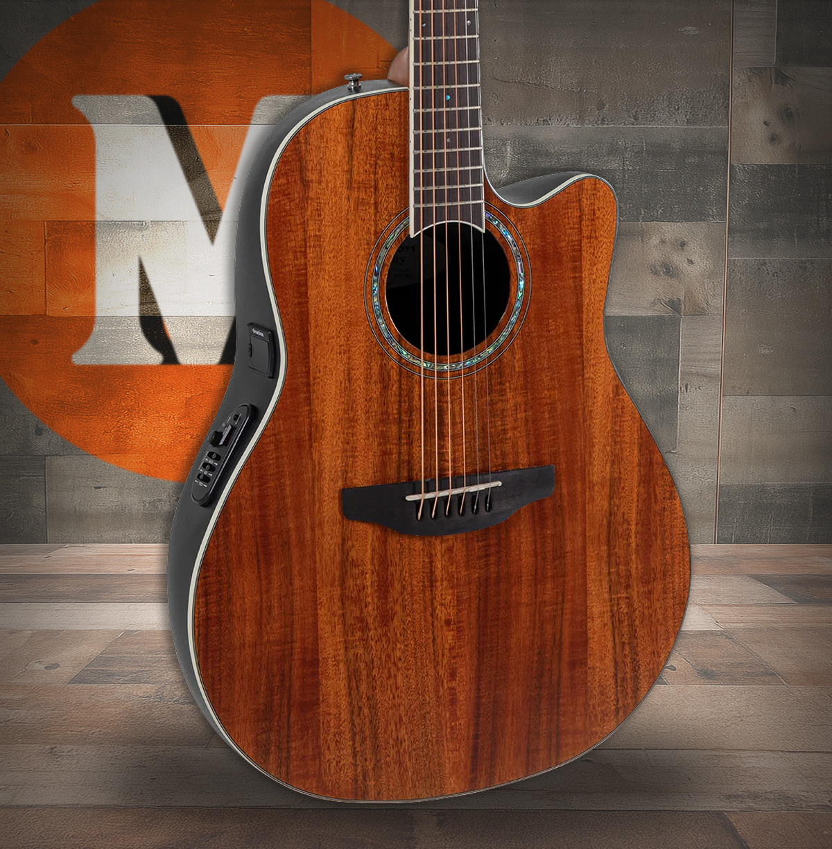 Ovation Celebrity Traditional Plus E-Acoustic Guitar CS24P-FKOA Figured Koa (CS24P-FKOA-G) | Musician Madness