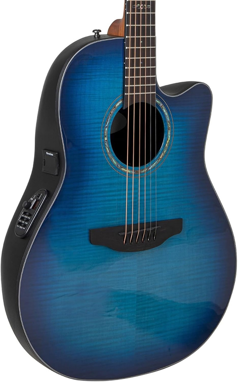 Ovation Celebrity Traditional Plus E-Acoustic Guitar CS24P-BLFL Blue Flame (CS24P-BLFL-G) | Musician Madness