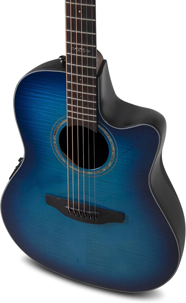 Ovation Celebrity Traditional Plus E-Acoustic Guitar CS24P-BLFL Blue Flame (CS24P-BLFL-G) | Musician Madness