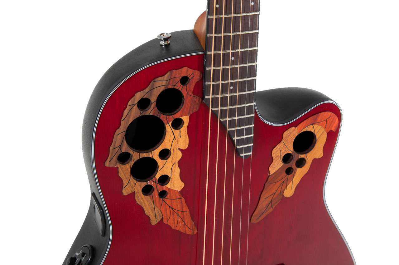 Ovation Celebrity Elite E-Acoustic Guitar CE44-RR Ruby Red (CE44-RR-G) | Musician Madness