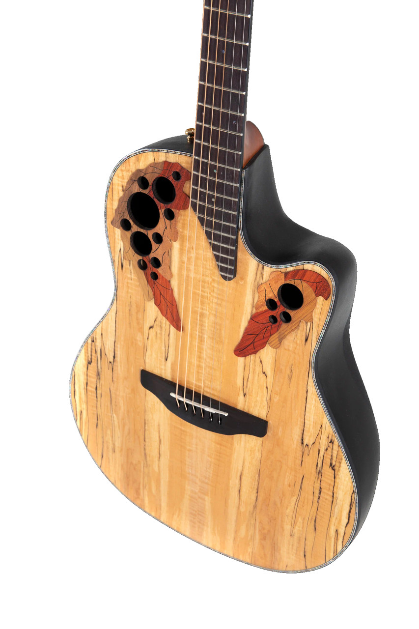 Ovation Celebrity Elite Plus E-Acoustic Guitar CE44P-SM Natural Spalted Maple (CE44P-SM-G)