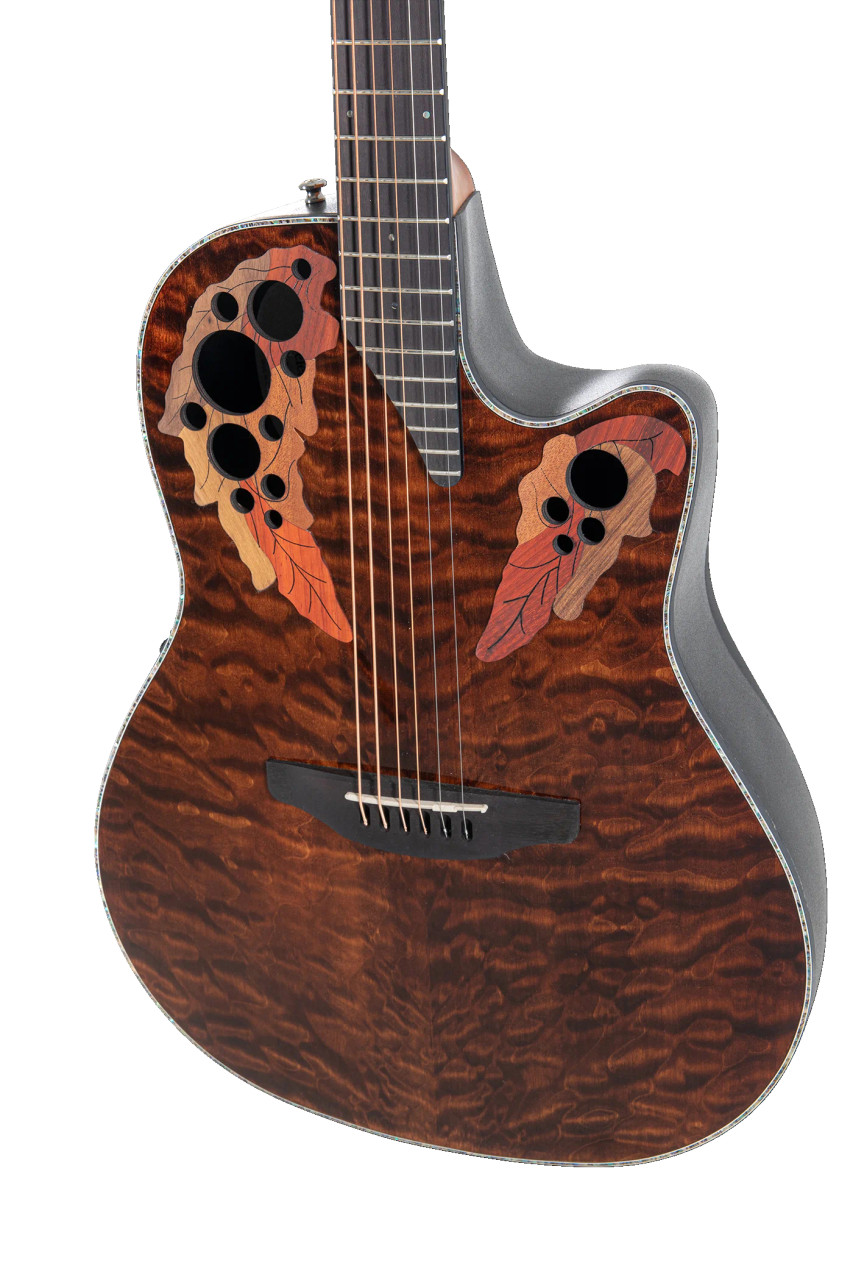 Ovation Celebrity Elite Plus E-Acoustic Guitar CE44P-TGE Dark Tiger Eye (CE44P-TGE-G) | Musician Madness