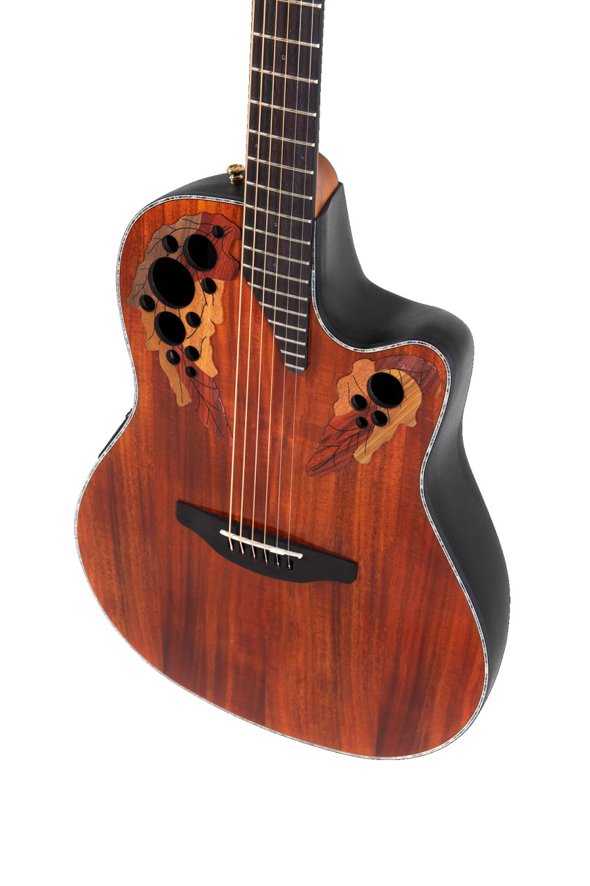 Ovation Celebrity Elite Plus E-Acoustic Guitar CE44P-FKOA Figured Koa (CE44P-FKOA-G) | Musician Madness