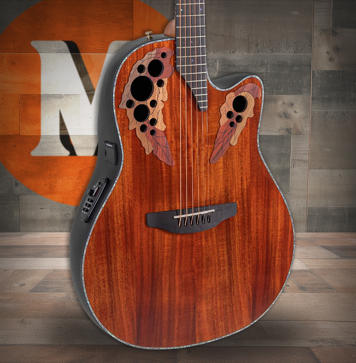 Ovation Celebrity Elite Plus E-Acoustic Guitar CE44P-FKOA Figured Koa (CE44P-FKOA-G)