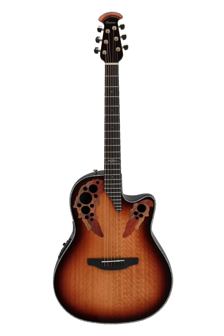 Ovation Celebrity Exotic Selection 2025 Limited E-Acoustic Guitar CE44P-FLE-G Flamed Eucalyptus (CE44P-FLE-G) | Musician Madness