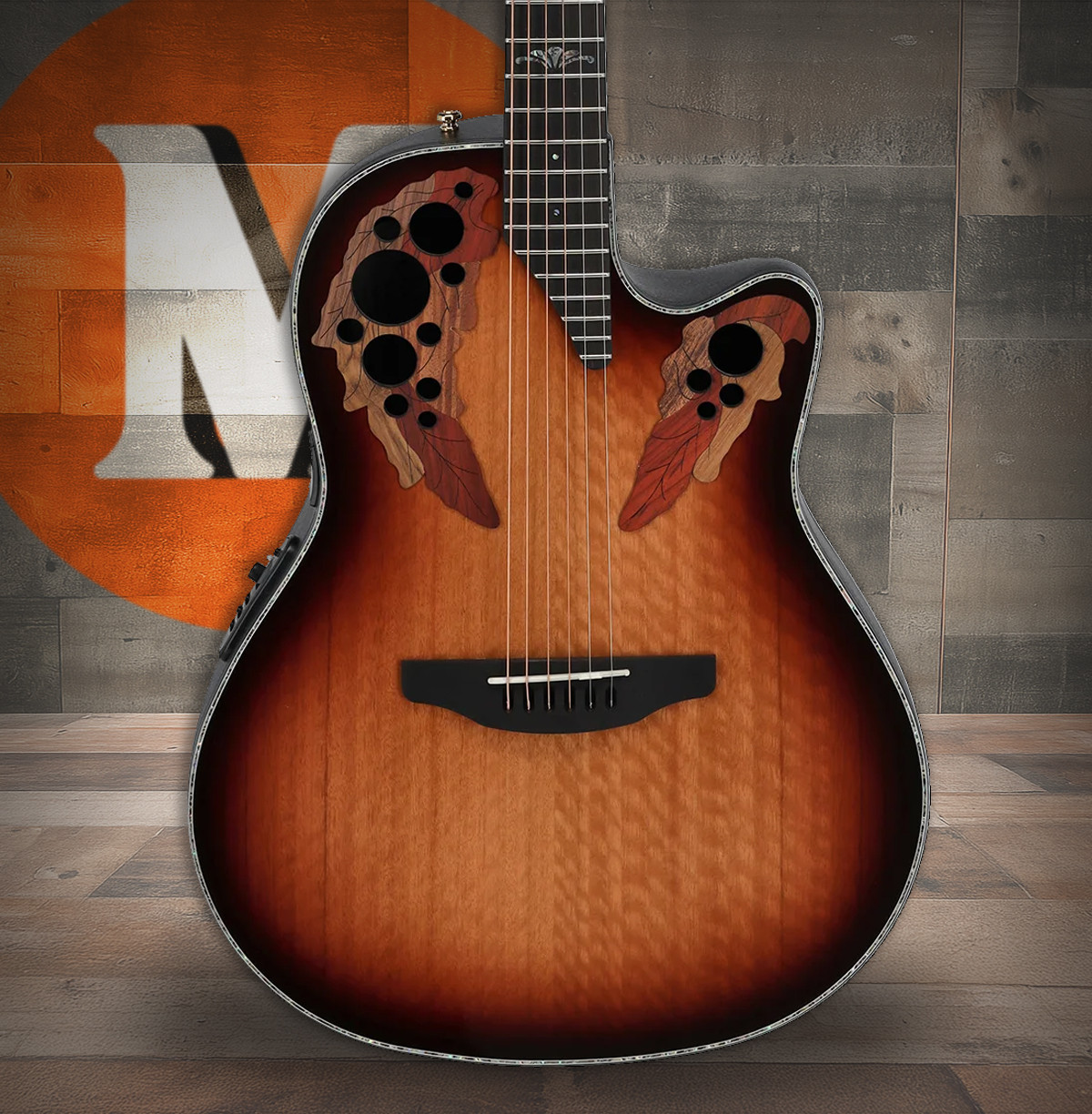 Ovation Celebrity Exotic Selection 2025 Limited E-Acoustic Guitar CE44P-FLE-G Flamed Eucalyptus (CE44P-FLE-G)