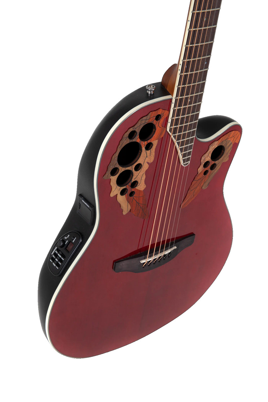 Ovation Celebrity CSE48（CE48後継モデル）ワインレッド Ovation Celebrity Elite E-Acoustic Guitar CE48-RR, Ruby Red (CE48
