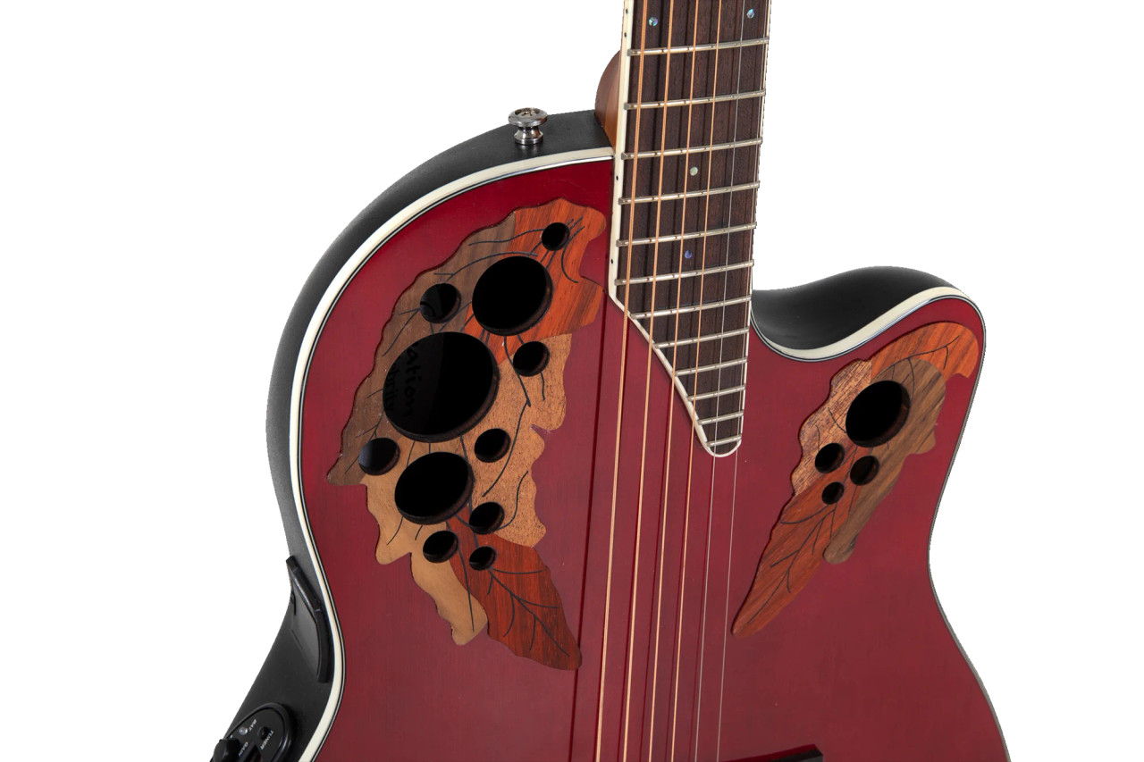 Ovation Celebrity Elite E-Acoustic Guitar CE48-RR, Ruby Red (CE48