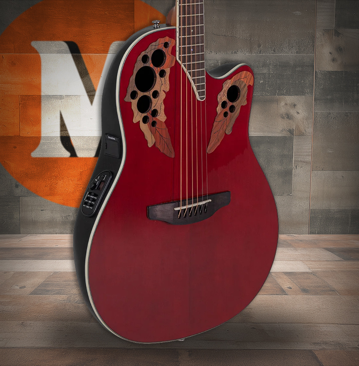 Ovation Celebrity Elite E-Acoustic Guitar CE48-RR, Ruby Red (CE48