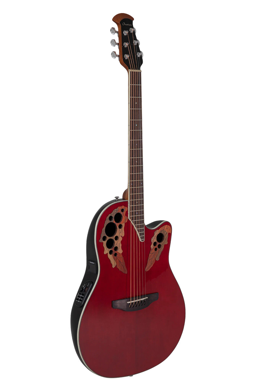 Ovation Celebrity Elite E-Acoustic Guitar CE48-RR, Ruby Red (CE48