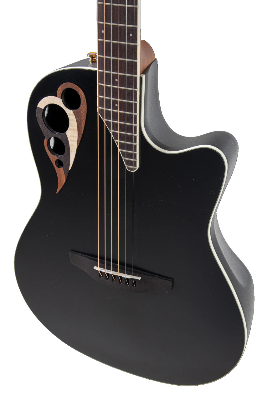 Ovation Celebrity Deluxe E-Acoustic Guitar CDX40-5-G Black Satin (CDX40-5-G) | Musician Madness