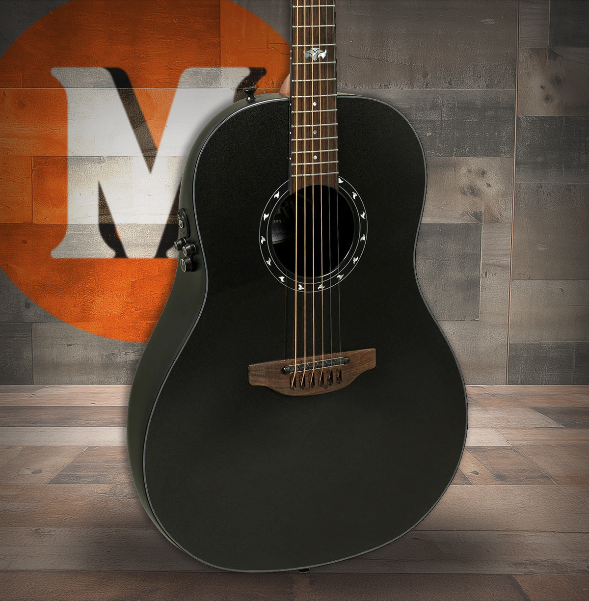 Ovation Ultra E-Acoustic Guitar 1516PBM Pitch Black (1516PBM-G)