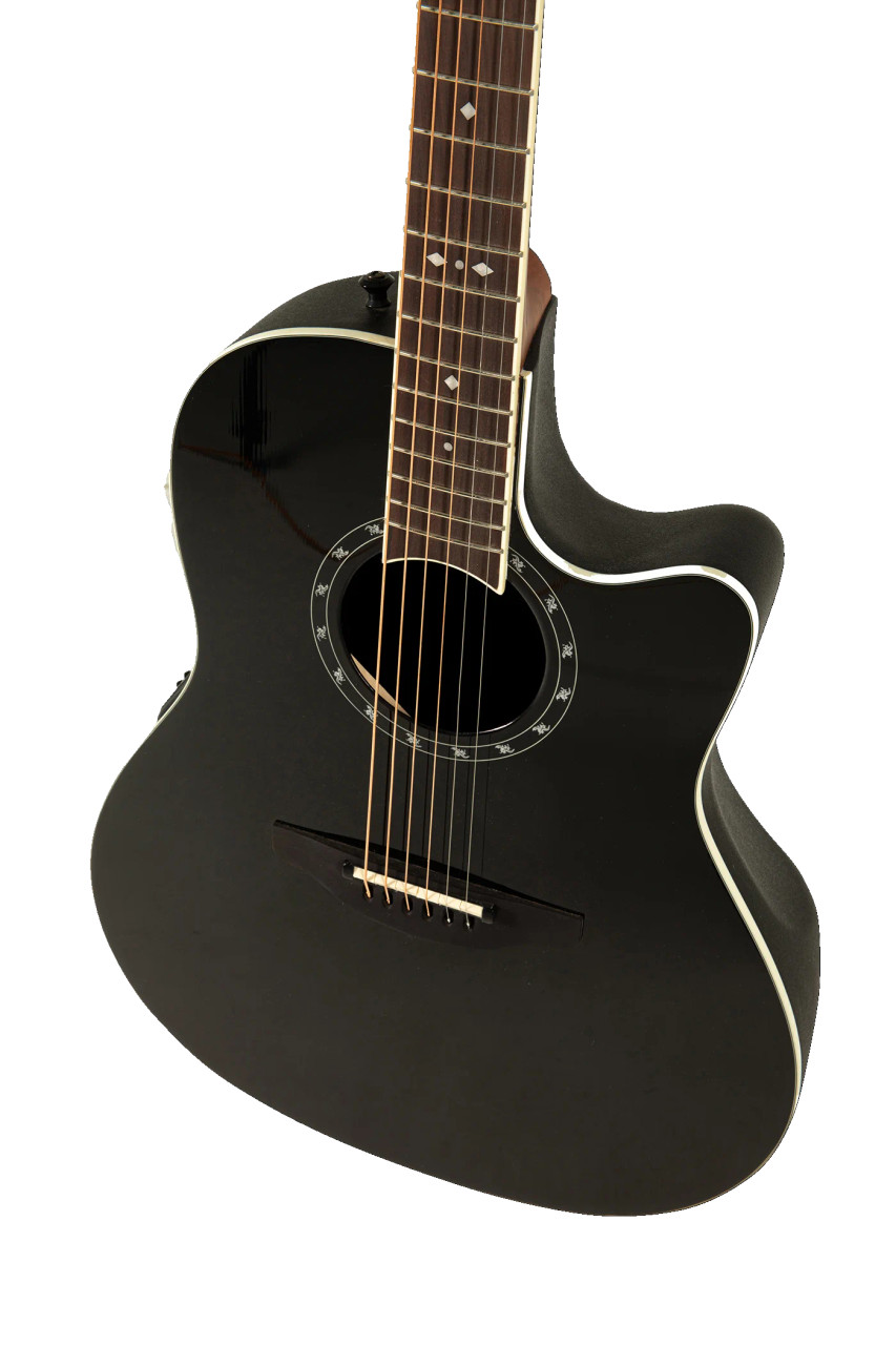 Ovation Pro Series Standard Balladeer E-Acoustic Guitar 2771AX-5 Black (2771AX-5-G)