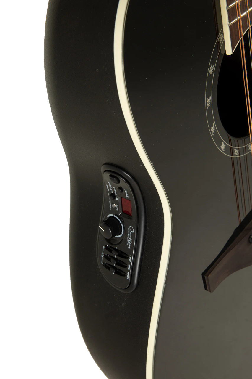 Ovation Pro Series Standard Balladeer E-Acoustic Guitar 2751AX-5 Black 12-String (2751AX-5-G)