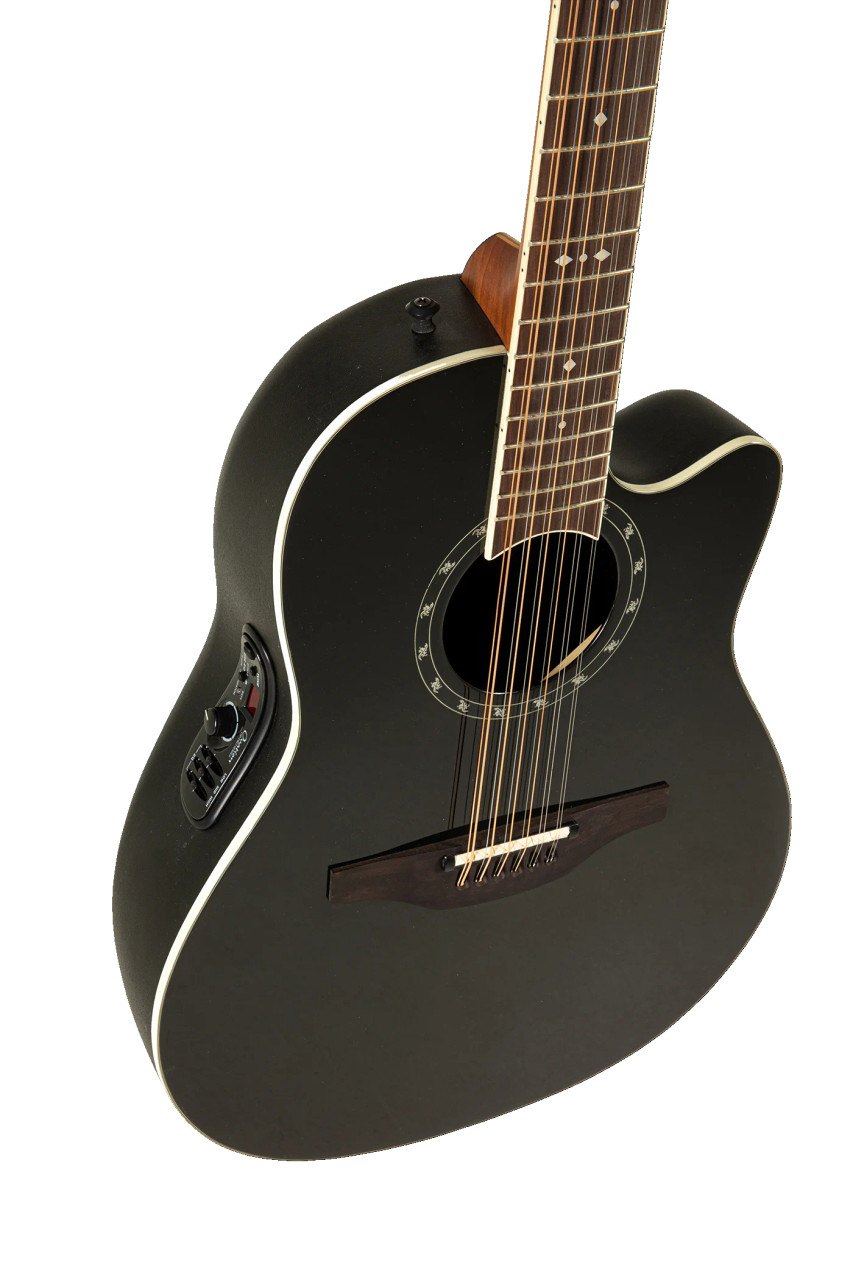 Ovation Pro Series Standard Balladeer E-Acoustic Guitar 2751AX-5 Black 12-String (2751AX-5-G)
