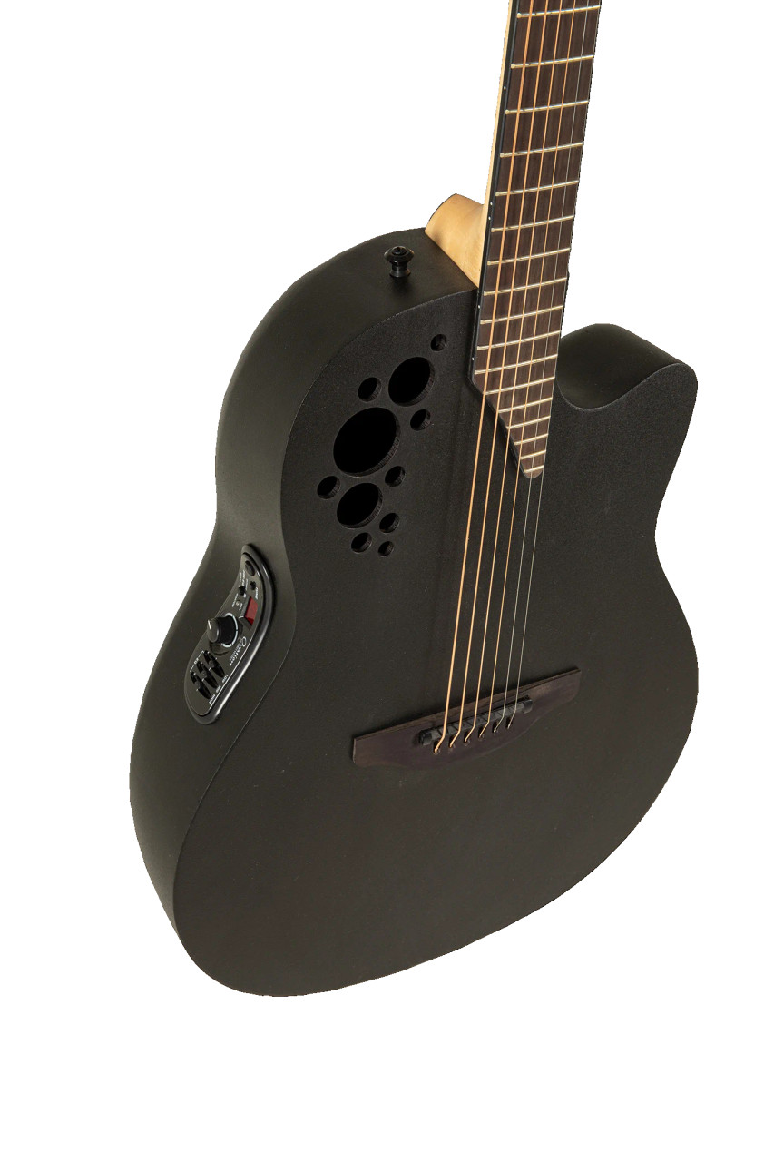 Ovation Pro Series Elite TX E-Acoustic Guitar 2078TX-5 Black Textured (2078TX-5-G)