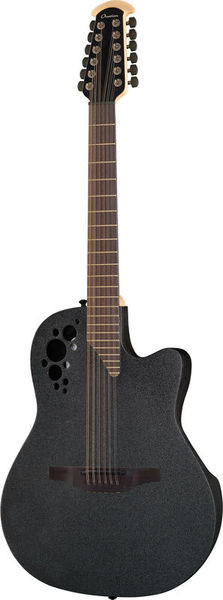 Ovation Pro Series Elite TX E-Acoustic Guitar 2058TX-5 Black Textured 12-String (2058TX-5-G) | Musician Madness