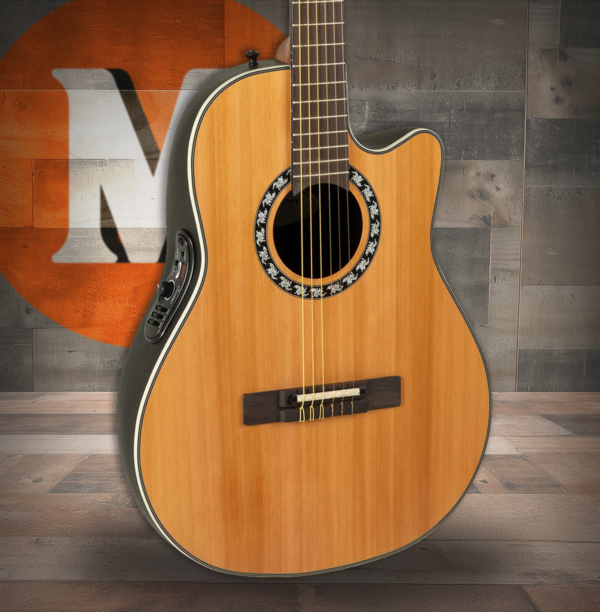 Ovation Pro Series Classic Nylon Legend E-Acoustic Classic Guitar 1773AX-4 Natural (1773AX-4-G)