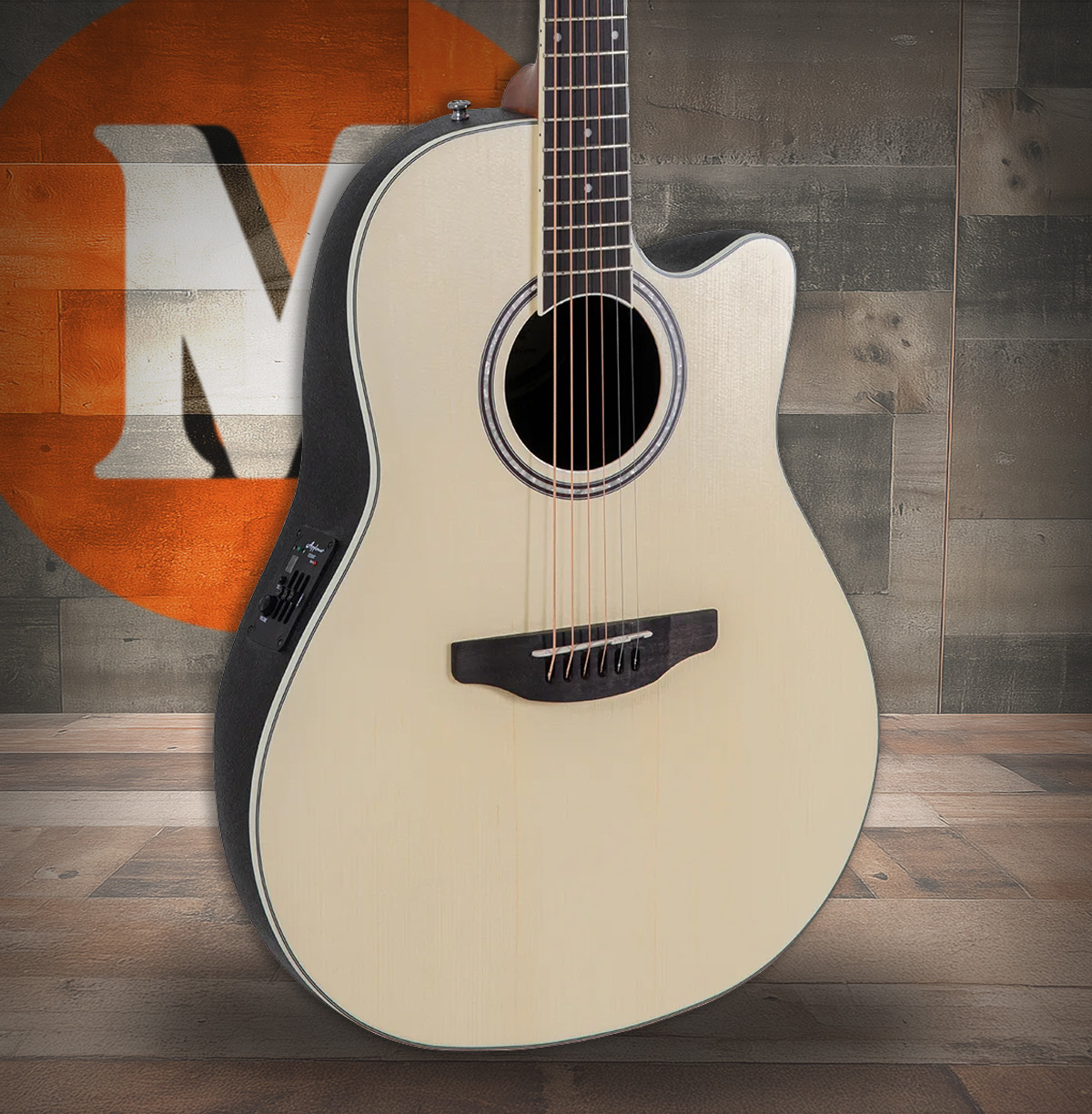 Ovation Applause E-Acoustic Guitar AB24-4S Natural Satin (AB24-4S)
