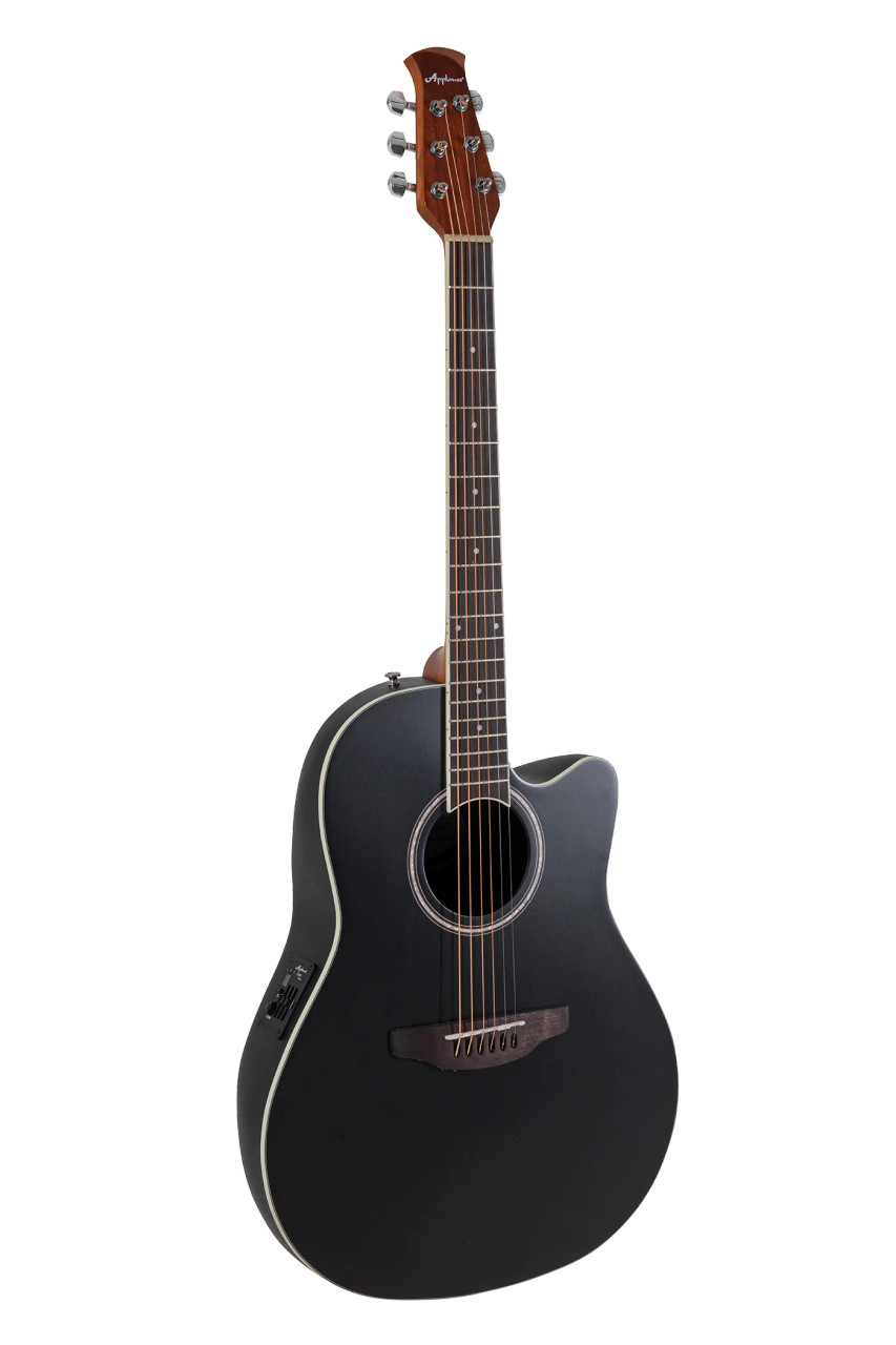 Ovation Applause E-Acoustic Guitar AB24-5S Black Satin (AB24-5S)