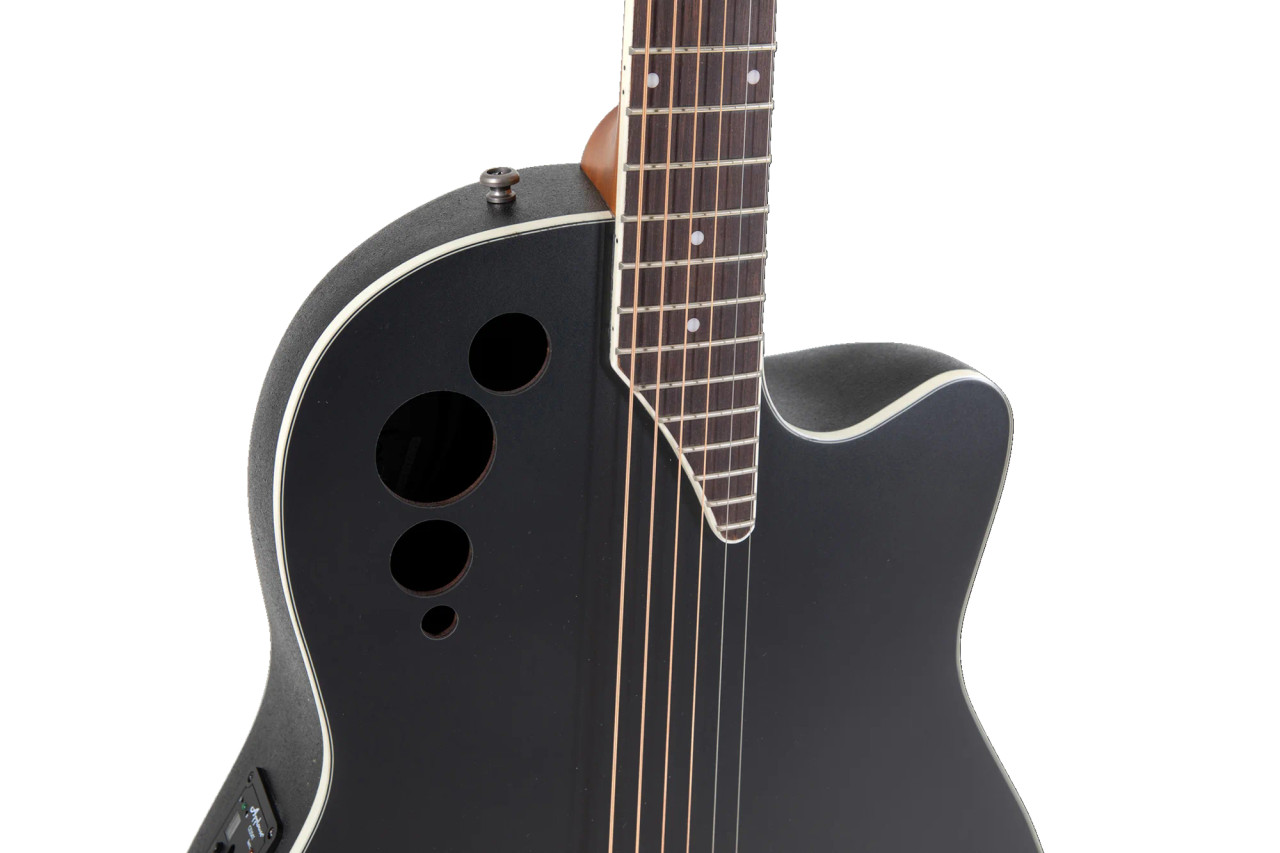 Ovation Applause E-Acoustic Guitar AE44-5S Black Satin (AE44-5S)