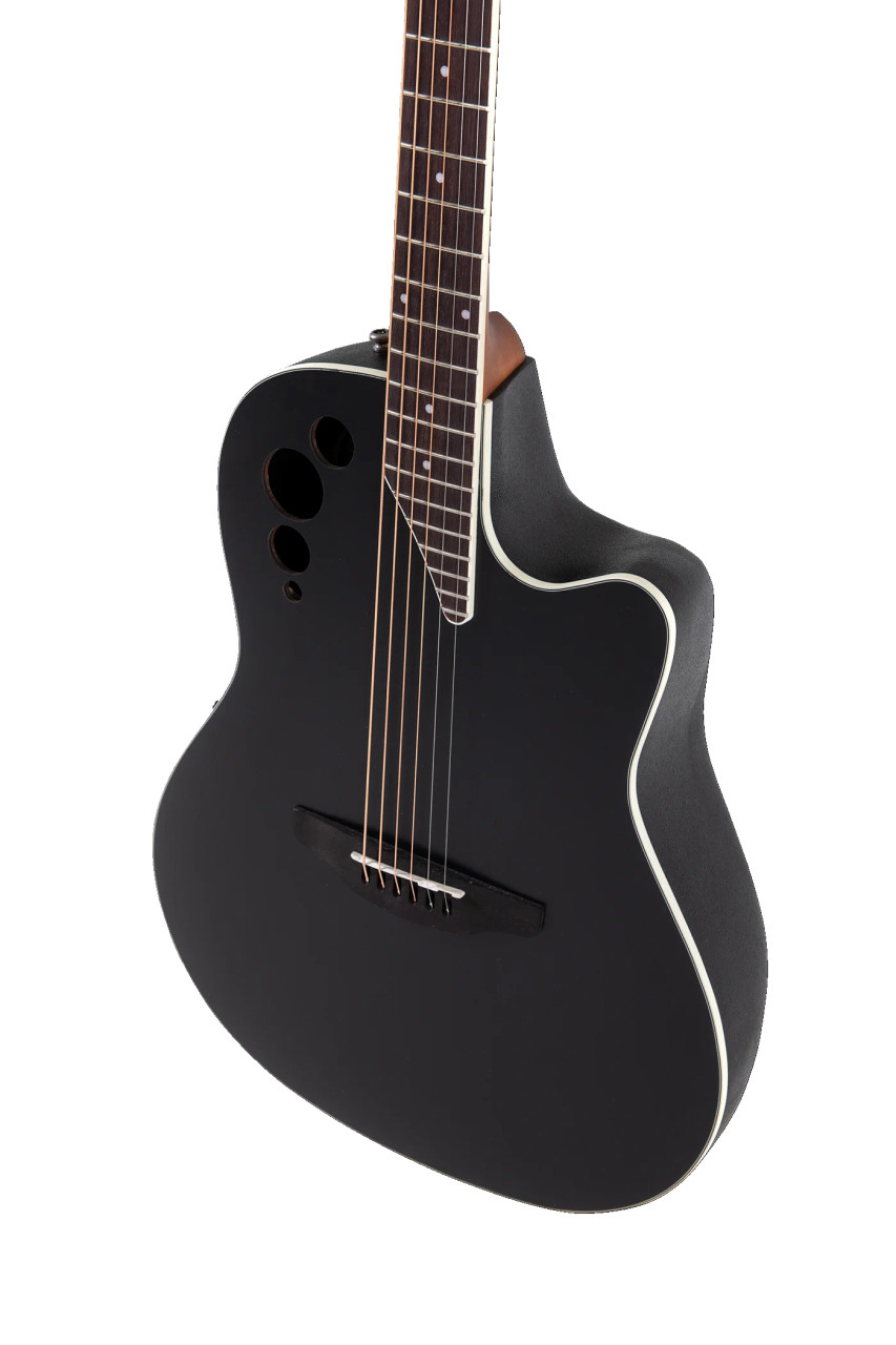 Ovation Applause E-Acoustic Guitar AE44-5S Black Satin (AE44-5S) | Musician Madness