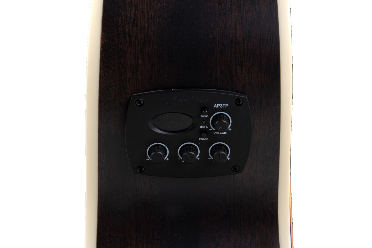 Ovation Applause Wood Jumbo Bass Black Matte Electro (AEB96-5E) | Musician Madness