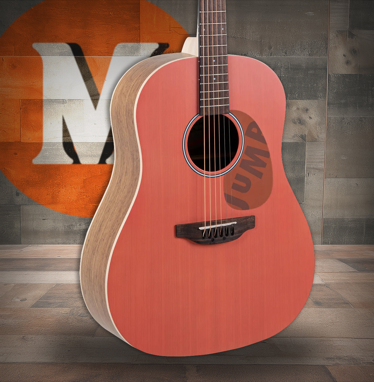 Ovation Applause Jump Dreadnought Slope Shoulders, Peach (AAS-69-O)